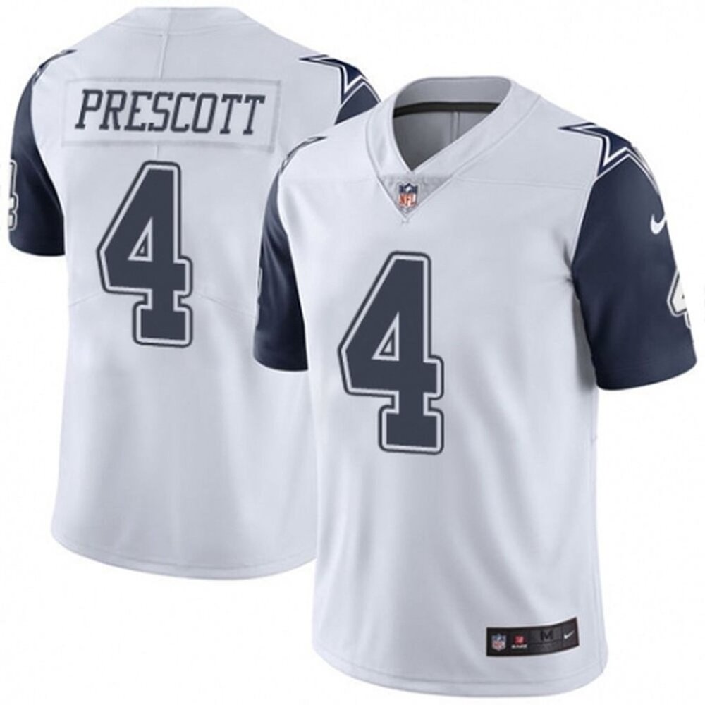 4 Dak Prescott White Stitched  Jersey
